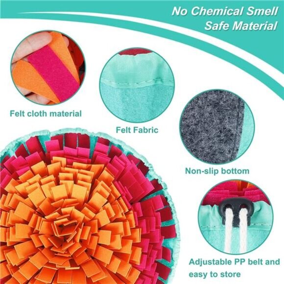 Snuffle Mat for Dogs, Interactive Sniff Mat for Slow Eating and Keep Busy - Picture 3 of 7